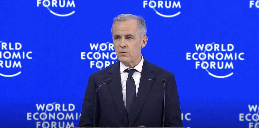 Mark Carney, primer ministro de Canadá en Davos.